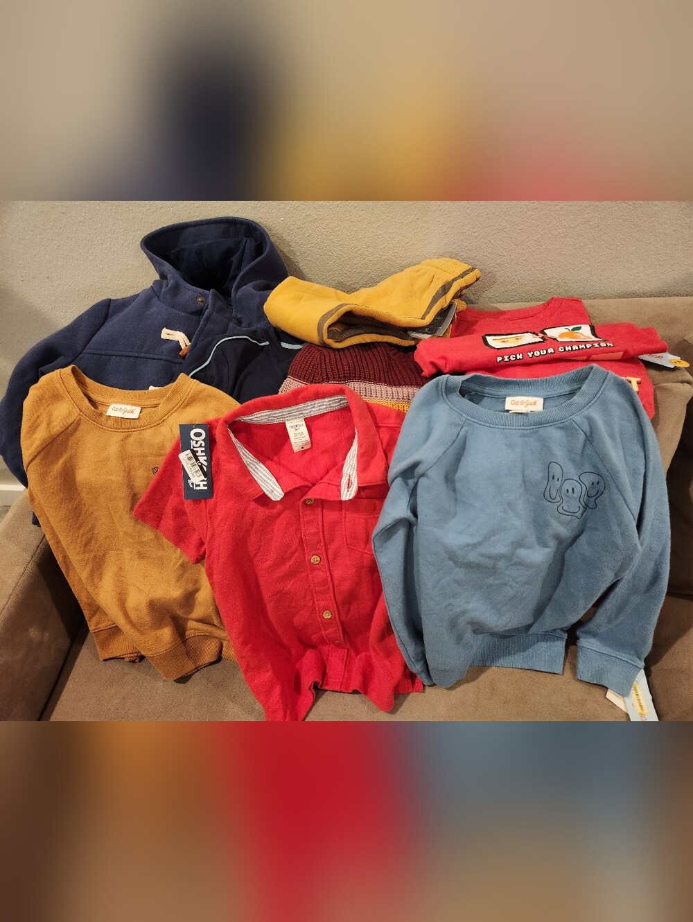 ✨️New Boys Lot 5T 4/5 Fall/ Winter 9 Piece Cat And Jack Osh Kosh